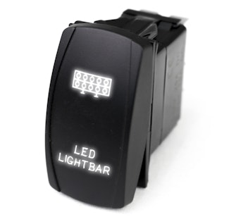 Race Sport Lighting RSLE21W LED Rocker Switch w/White LED Radiance - LED Light Bar
