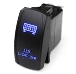 Race Sport Lighting RSLJ10B LED Rocker Switch w/Blue LED Radiance - LED Light Bar