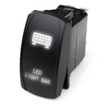 Race Sport Lighting RSLJ10W LED Rocker Switch w/White LED Radiance - LED Light Bar