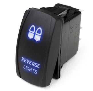 Race Sport Lighting RSLJ13B LED Rocker Switch w/Blue LED Radiance - Reverse Lights