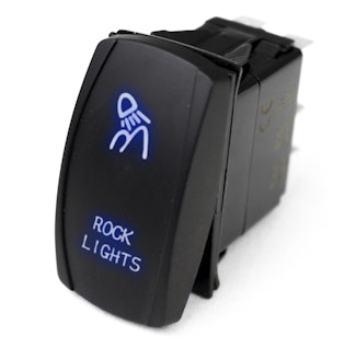 Race Sport Lighting RSLJ14B LED Rocker Switch w/Blue LED Radiance -  Rock Lights