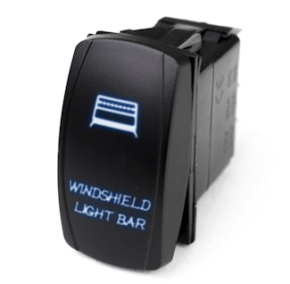 Race Sport Lighting RSLJ29B LED Rocker Switch w/Blue LED Radiance - Windshield Light Bar