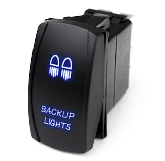 Race Sport Lighting RSLJ2B LED Rocker Switch w/Blue LED Radiance - Backup Lights