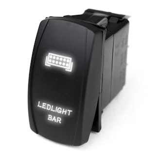 Race Sport Lighting RSLJ34W LED Rocker Switch w/White LED Radiance - LED Light Bar