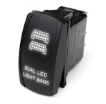 Race Sport Lighting RSLJ35W LED Rocker Switch w/White LED Radiance - Dual LED Light Bar