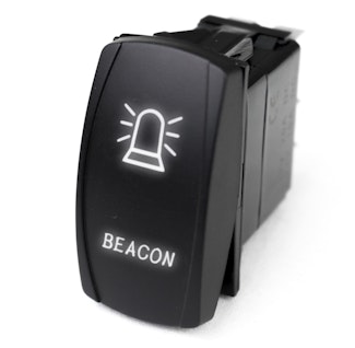 Race Sport Lighting RSLJ51W LED Rocker Switch w/White LED Radiance - Beacon