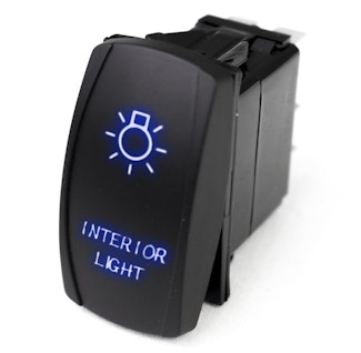 Race Sport Lighting RSLJ57B LED Rocker Switch w/Blue LED Radiance - Interior Lights