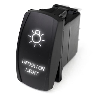 Race Sport Lighting RSLJ57W LED Rocker Switch w/White LED Radiance - Interior Lights