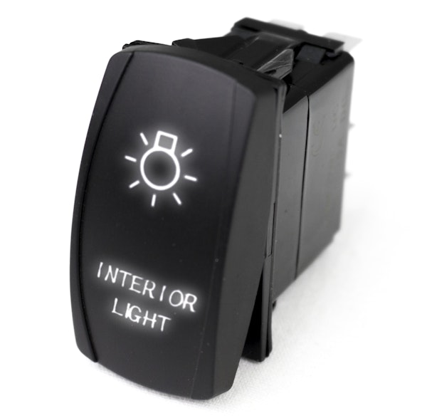 Race Sport Lighting RSLJ57W LED Rocker Switch w/White LED Radiance - Interior Lights