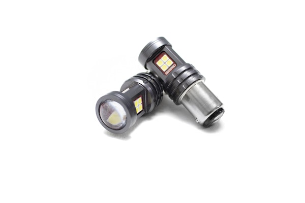 Race Sport Lighting RSTB1157W Terminator Series WHITE 1157 Base LED Replacement Bulbs - DRL, Brake Light