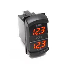 Race Sport Lighting RS50893 Socket Sized Dual Volt Meter 10-60V