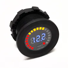 Race Sport Lighting RS50798 12V DC Voltmeter Socket Input DC 12V Output