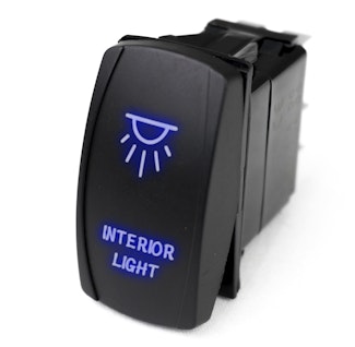 Race Sport Lighting MSTLS06B LED Rocker Switch w/Blue LED Radiance - Interior Lights