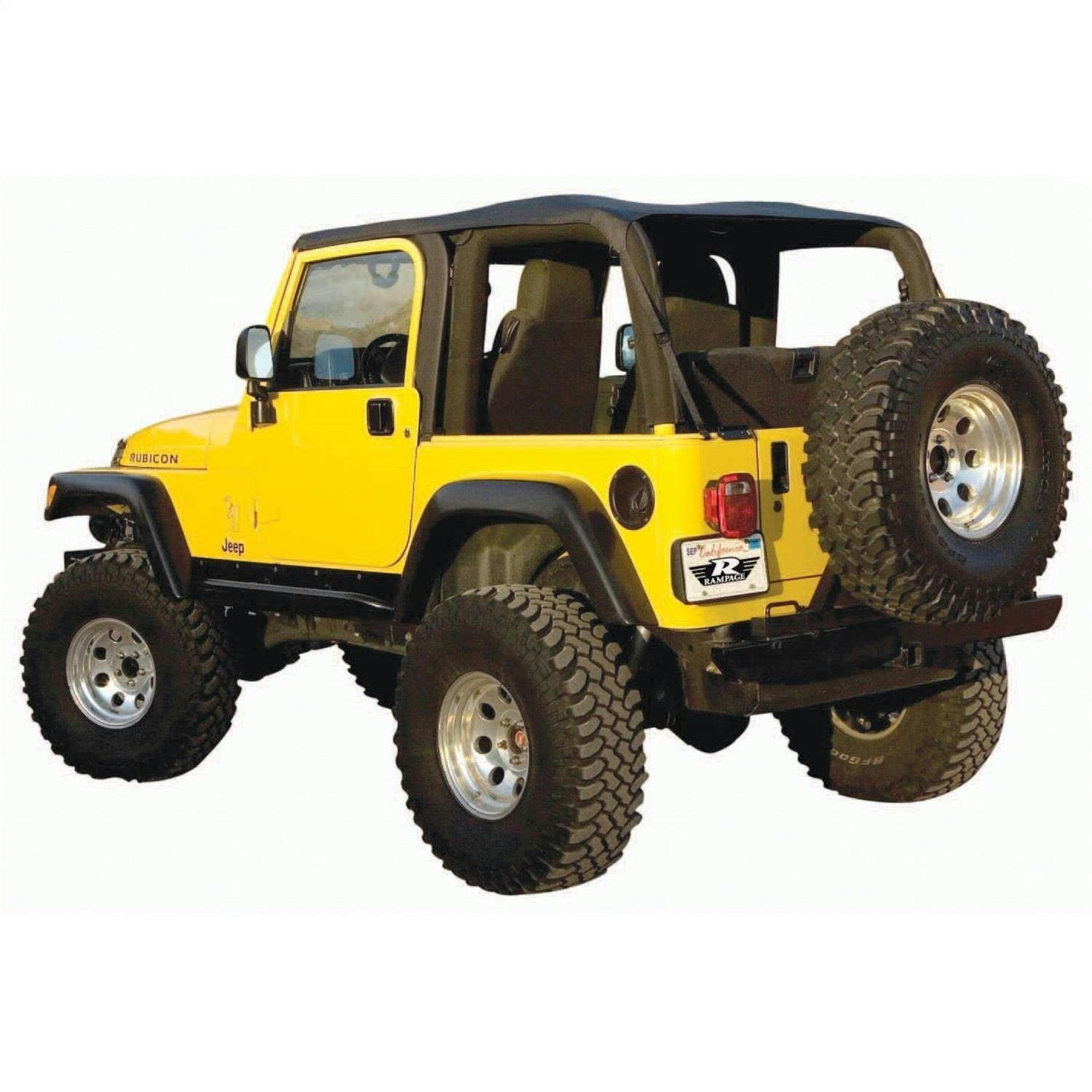Rampage Products 109535 Frameless Soft Top Kit; Black