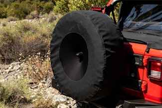 Rampage Products 773555 Tire Cover; w/Camera Slot; 30 in. to 32 in.; Black