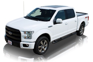 Raptor Series 1503-0639B 4 OE Style Curved Oval Step Bars Black E-Coated