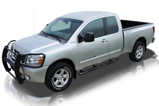 Raptor Series 1507-0217B 4 OE Style Curved Oval Step Bars Black E-Coated