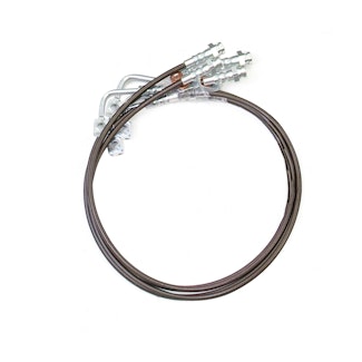 ReadyLift 47-6445 6 Front and Rear Braided Stainless Steel Brake Lines