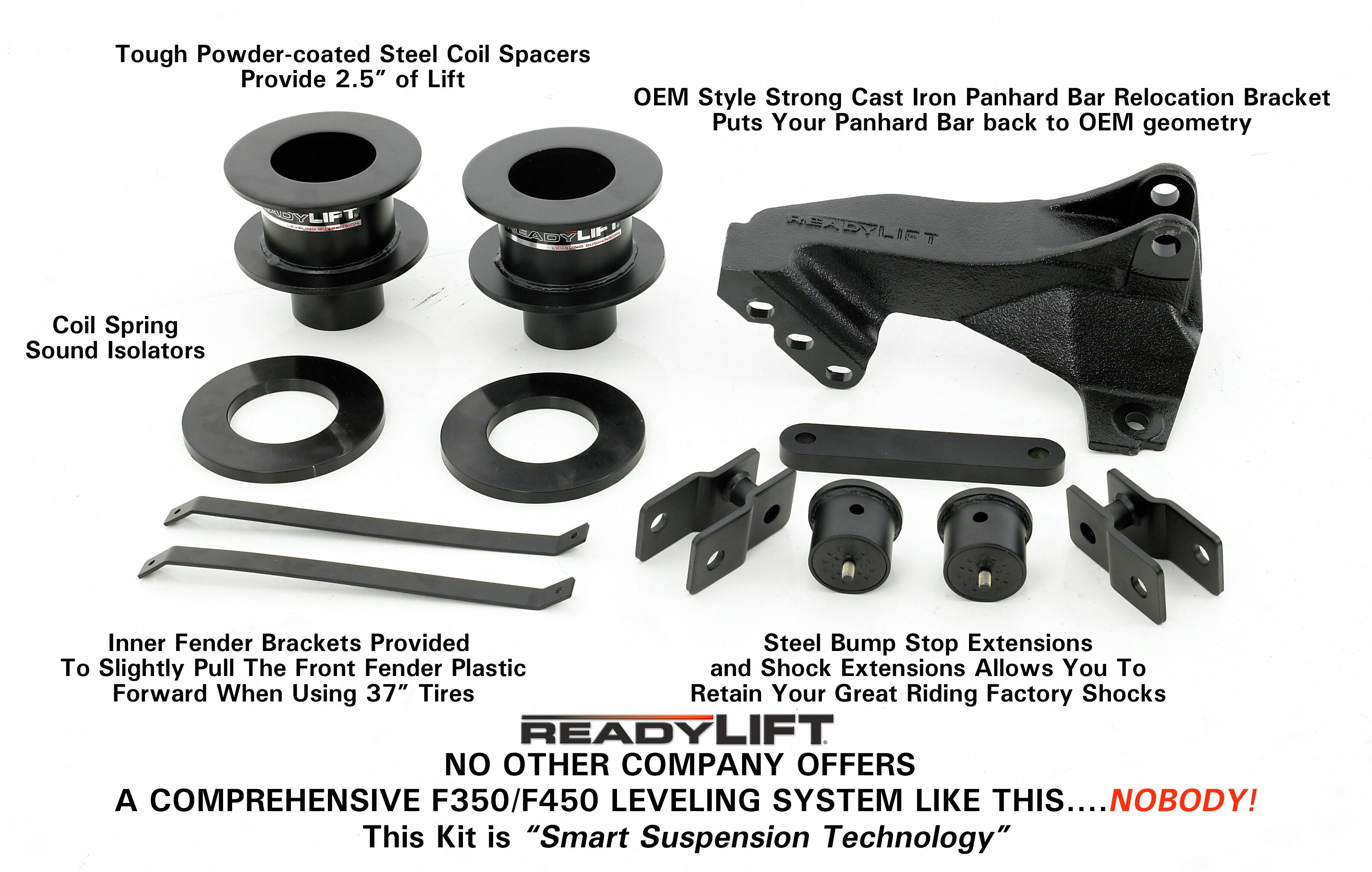 ReadyLift 66-2515 2.5'' Front Suspension Leveling Kit with Track