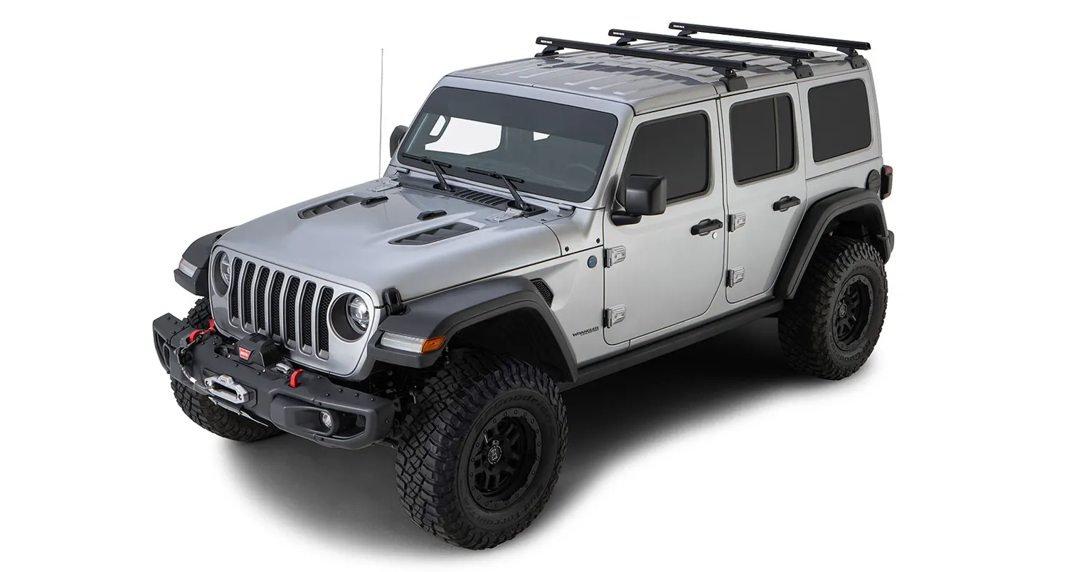 Rhino-Rack JB0882 Heavy Duty RCL Black 3 Bar Rhino-Rack Backbone Roof Rack