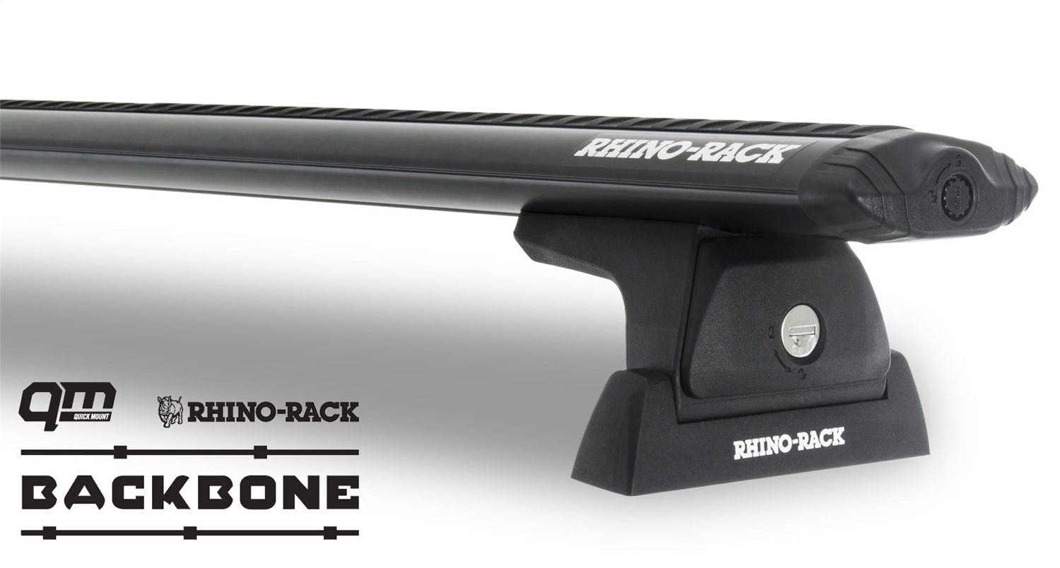 Rhino Rack JC 00301 Vortex Black 2 Bar Rhino Rack Backbone Roof Rack with RTL600 Legs