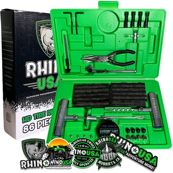 Rhino USA RNO-TIRE-REPAIR-KIT Rhino USA Tire Repair Plug Kit, 86 Pieces