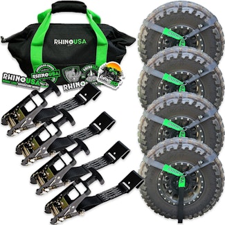 Rhino USA TD-VSLASSO-BLK-FLAT Rhino USA Lasso Straps; Basket Straps - Black - Flat Hook