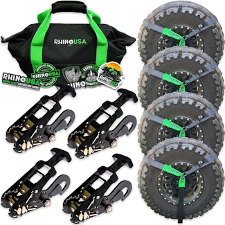 Rhino USA TD-VSLASSO-BLK-SNAP Rhino USA Lasso Straps; Basket Straps - Black - Snap Hook