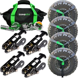 Rhino USA TD-VSLASSO-BLK-SNAP Rhino USA Lasso Straps; Basket Straps - Black - Snap Hook