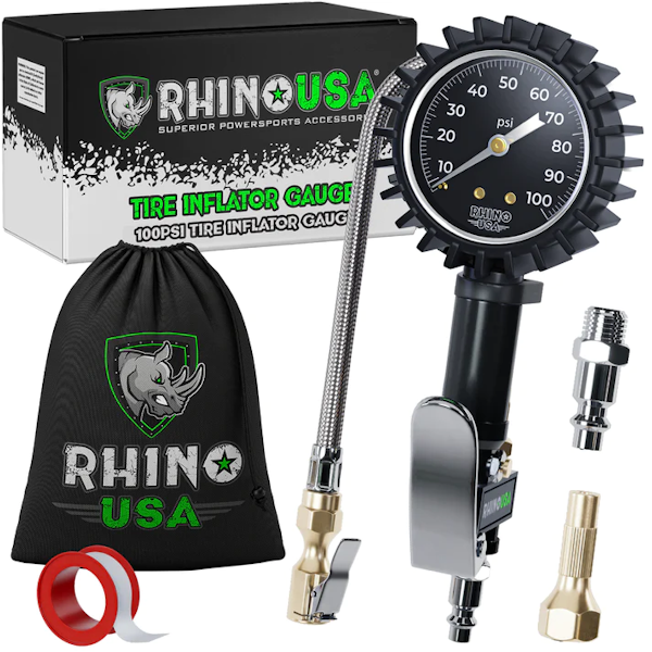 Rhino USA RGAUGE-0100 Rhino USA 100 Psi Analog Tire Inflator Gauge