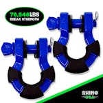 Rhino USA SUPERSHACK-BLU 8T Super Shackle 2-Pack (Blue)