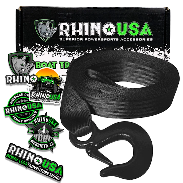 Rhino USA RNO-WNCH-STRP Rhino USA Boat Winch Strap With Hook