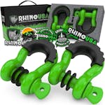 Rhino USA RNO-GRN-SHACKLES Rhino USA 3/4" D-Ring Shackle Set (2-Pack)(Green)