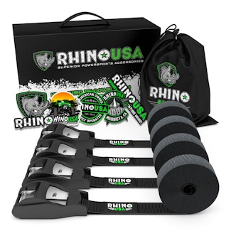 Rhino USA LASHING-STRAP-4PK Rhino USA Lashing Straps 1In X 12Ft - Set Of 4 (Black)