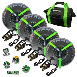 Rhino USA LASSO-STRAPS-GRN Rhino USA Lasso Straps; Basket Straps - Green
