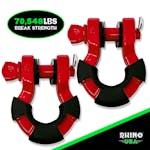 Rhino USA SUPERSHACK-RED 8T Super Shackle 2-Pack (Red)
