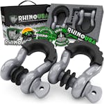 Rhino USA RNO-GRY-SHACKLES Rhino USA 3/4" D-Ring Shackle Set (2-Pack)(Gray)