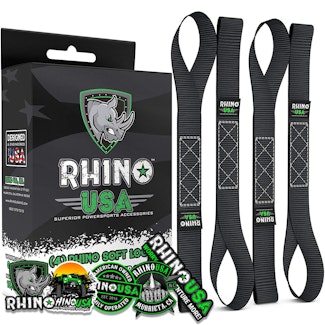 Rhino USA SOFT4PACK-BLK Rhino USA Soft Loops Motorcycle Tie-Down Set 4-Pack Black