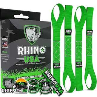 Rhino USA SOFT4PACK-GRN Rhino USA Soft Loops Motorcycle Tie-Down Set 4-Pack Green