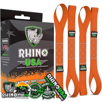 Rhino USA SOFT4PACK-ORG Rhino USA Soft Loops Motorcycle Tie-Down Set 4-Pack Orange