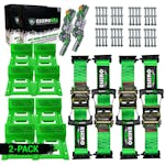 Rhino USA RNO-CHOCKSET-2PK Rhino USA Utv Wheel Chock Tie-Down Kit (4-Wheel Kit) (Green)