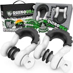 Rhino USA RNO-WHT-SHACKLES Rhino USA 3/4" D-Ring Shackle Set (2-Pack)(White)