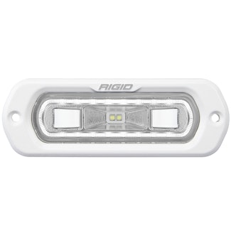 RIGID Industries 51200 SR-L Series Marine Spreader Pod 2 Wire Flush Mount White With White Halo