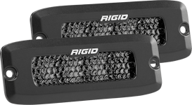 RIGID Industries 925513BLK SR-Q Series Pro Spot Diffused Midnight Flush Mount | Pair