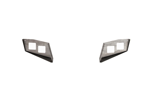 Road Armor 2DFP2 Accessory iDentity Front Light Pod Dual Cube (Standard Width)-Raw Steel