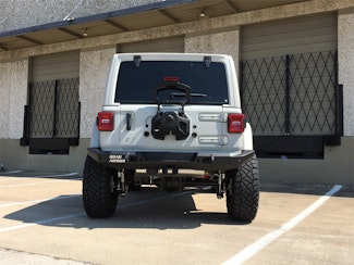 Road Armor 5183R1B Stealth Rear Bumper Full Width ONLY; w/Tire Carrier Hole-Texture Black
