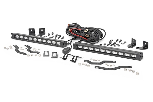 Rough Country 70808 Ford Dual 10in LED Black Series Grille Kit (18-19 F-150 | XLT)