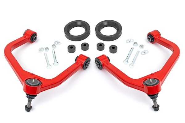 Rough Country 1325RED 1.75 Inch Leveling Kit | Forged Red UCA | AT4 | GMC Sierra 1500 4WD (19-24)