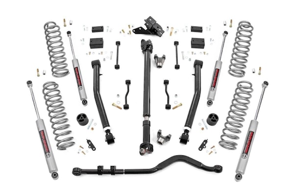 Rough Country 91630 3.5 Inch Lift Kit | Adj Lower | FR D/S | Jeep Wrangler Unlimited 4WD (2024)