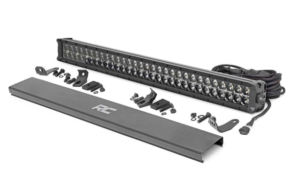 Rough Country 70930BD 30-inch Cree LED Light Bar - (Dual Row | Black Series w/ Cool White DRL)